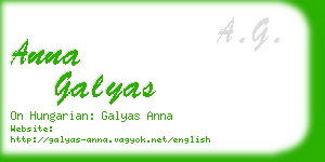 anna galyas business card